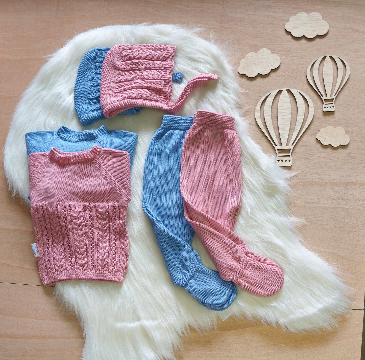 Conjunto de Bebé em Algodão - 3 Peças