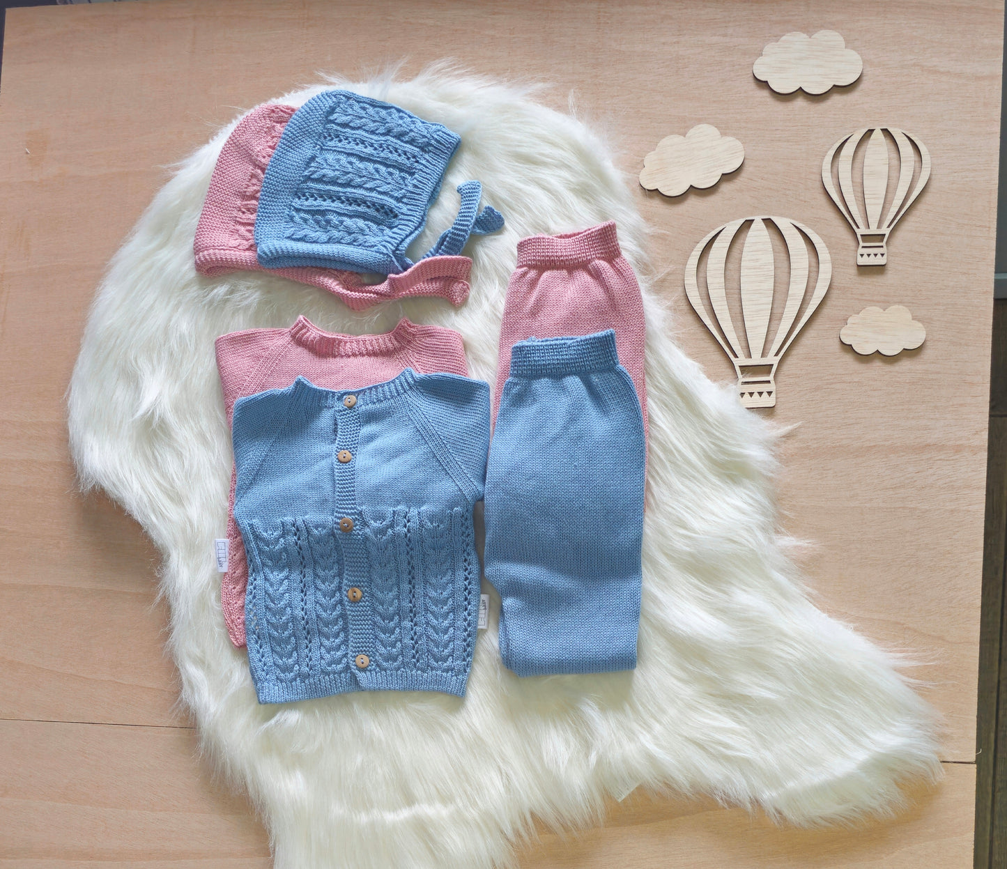 Conjunto de Bebé em Algodão - 3 Peças