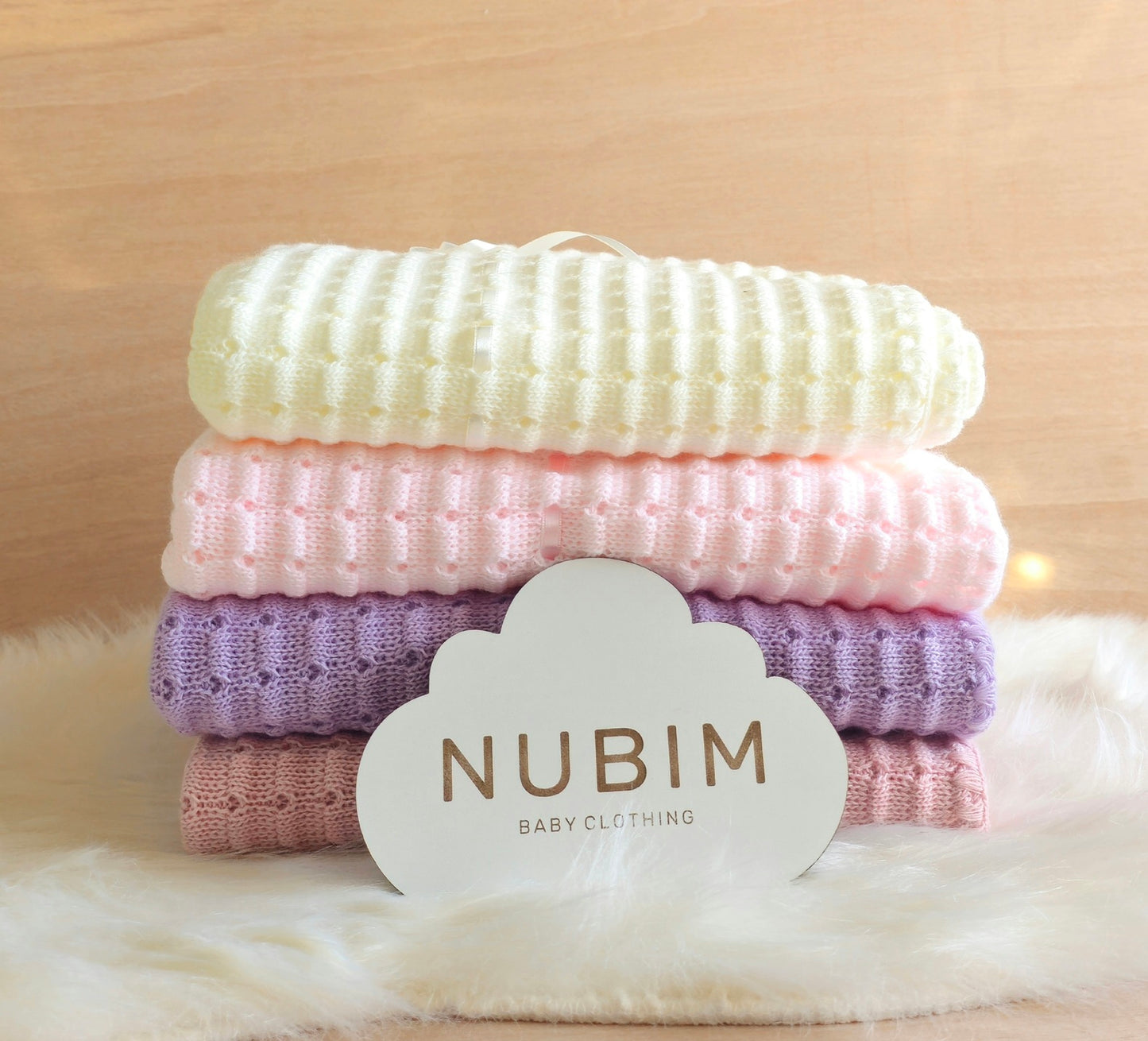 Manta Bebé Malha com Fita Cetim