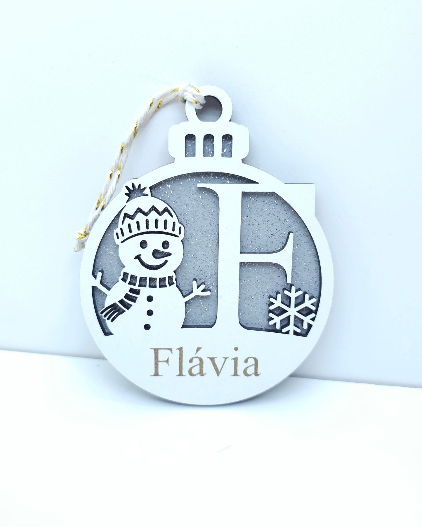 Bola "Glitter & Inicial"