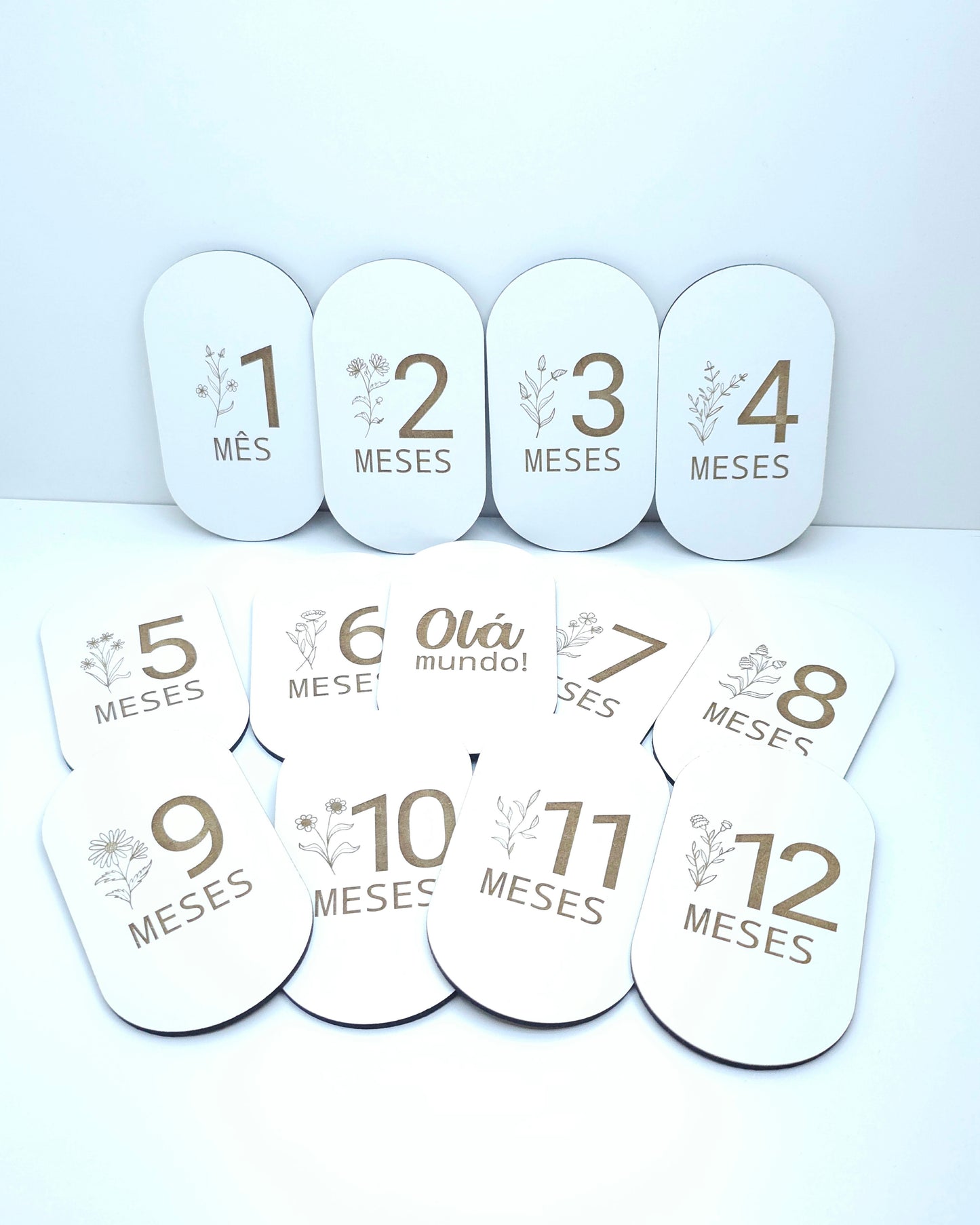 Placas de "Mêsversário" - Milestones - Flowers