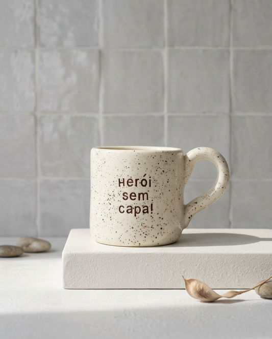 Caneca de cerâmica artesanal modelo Francisca personalizada
