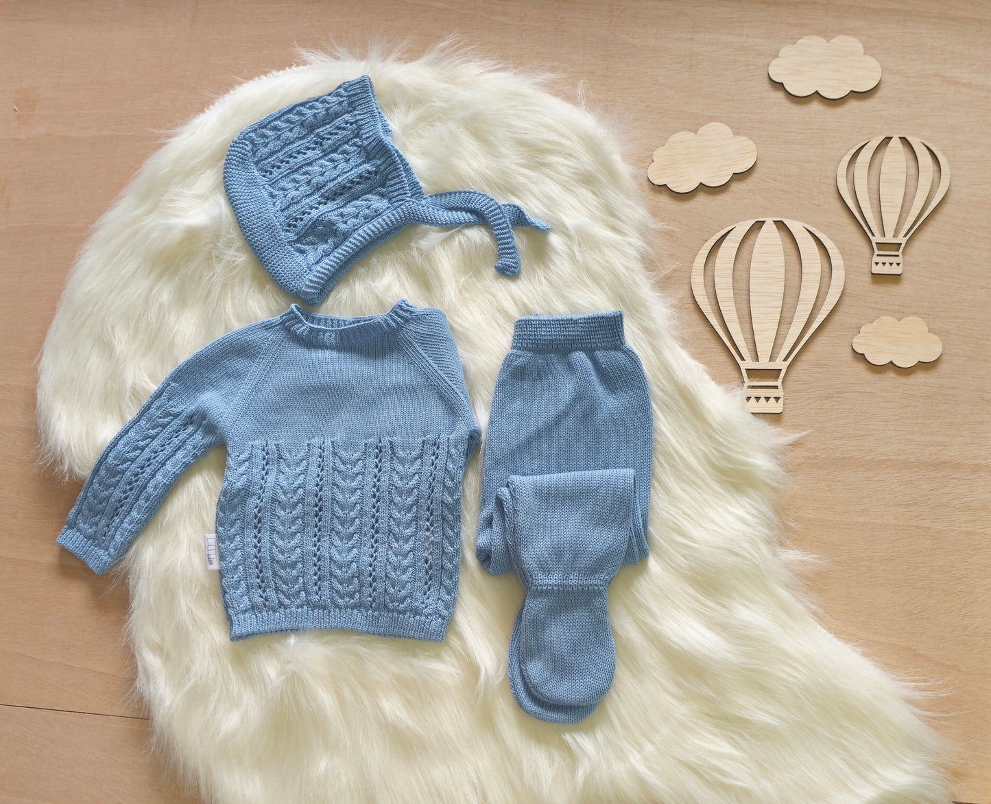 Conjunto de Bebé em Algodão - 3 Peças