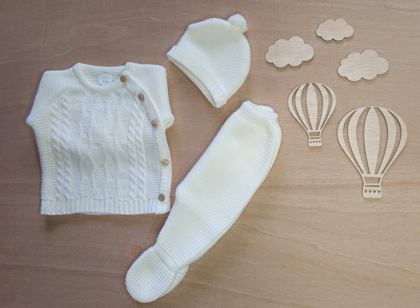 Conjunto de Malha para Bebé - 3 Peças