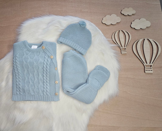 Conjunto de Malha para Bebé - 3 Peças