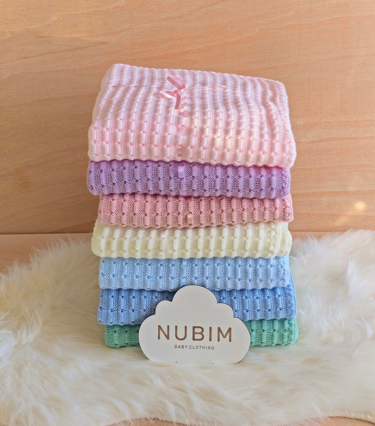 Manta Bebé Malha com Fita Cetim