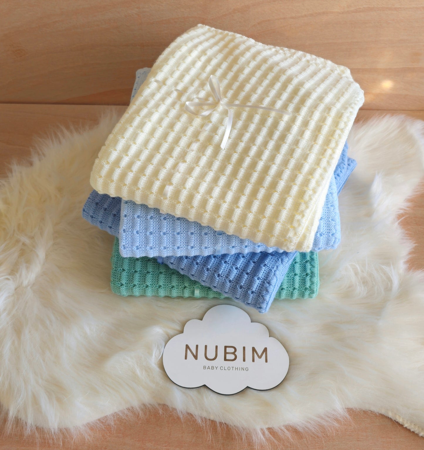 Manta Bebé Malha com Fita Cetim