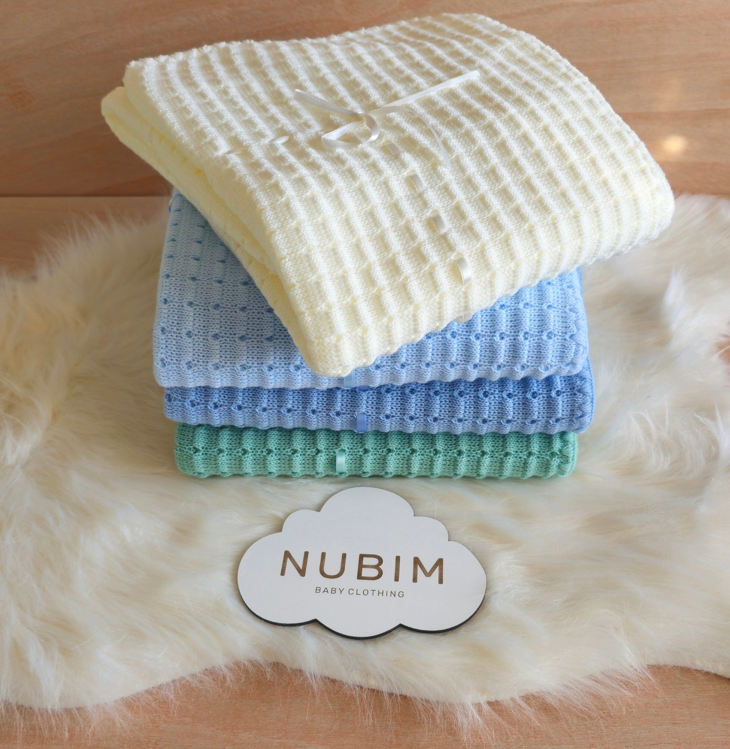 Manta Bebé Malha com Fita Cetim