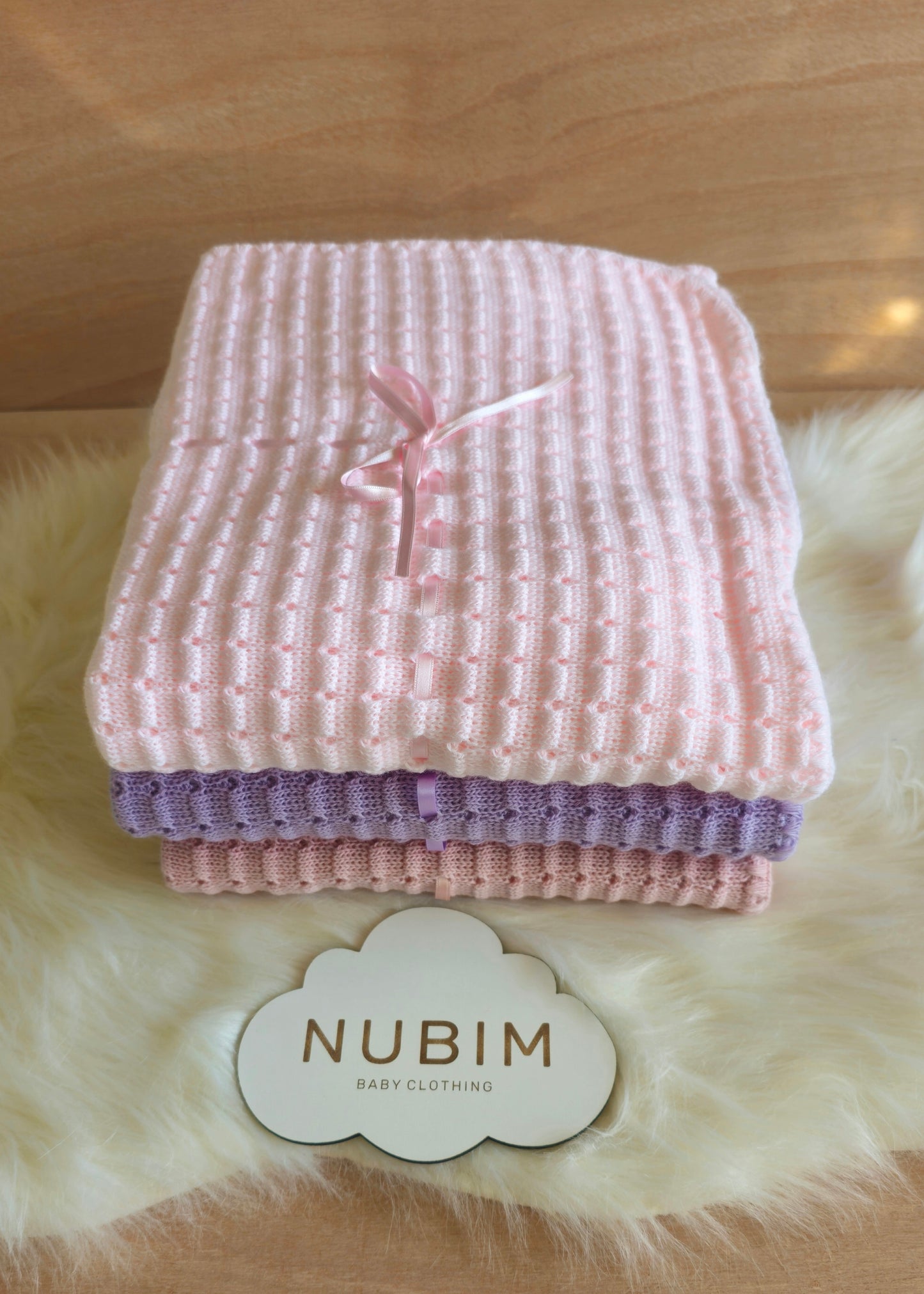 Manta Bebé Malha com Fita Cetim