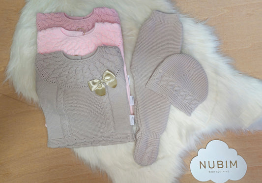 Conjunto de Malha para Bebé - 3 Peças