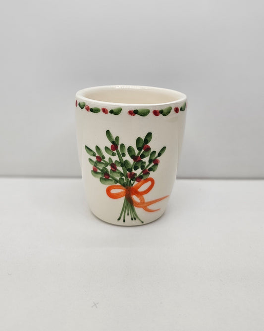 Copinhos de Café Pintados à Mão – Coleção de Natal Flores