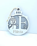 Bola "Glitter & Inicial"