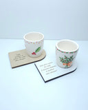 Copo de Café Natalício & Prato Personalizado