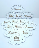 Placas de Mesversário/Milestones "Nuvenzinhas & Estrelas"