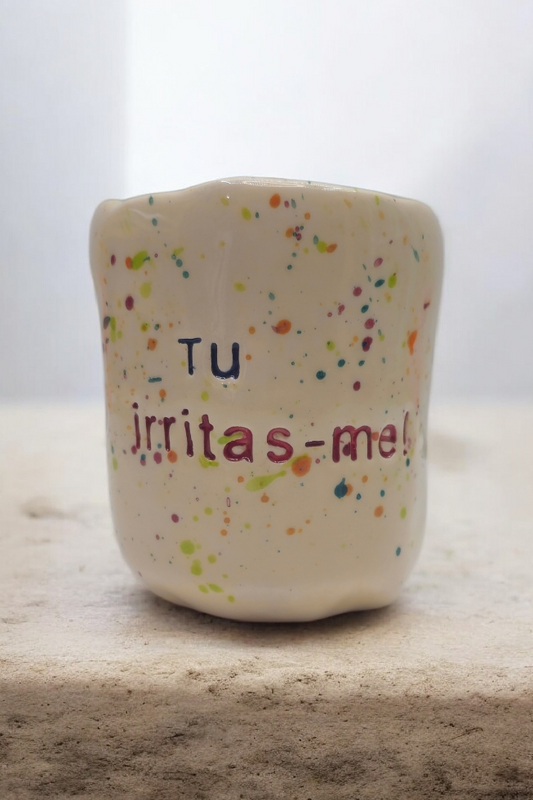 Copo cafe ceramica personalizado-tu irritas-me
