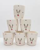 Conjunto de Copinhos de Café "Nariz Vermelho"