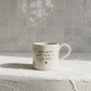 Caneca Francisca de cerâmica salpicada verde e verde alface com frase "Obrigado por todo o carinho ♡" gravada à mão, Tia Cila